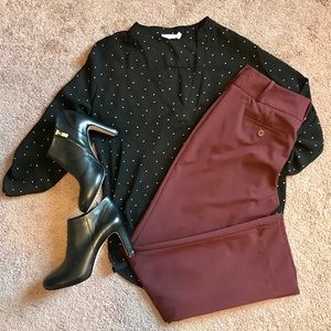 The Limited Maroon Drew Fit Dress Pants